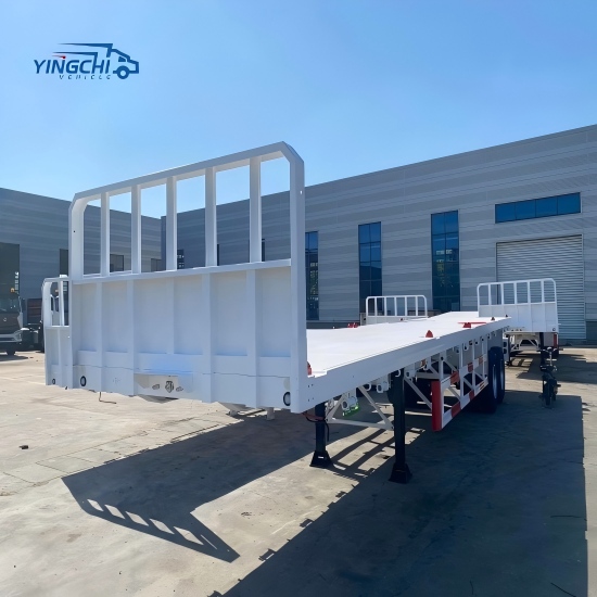 2 Axle Flatbed Trailer with Front Wall