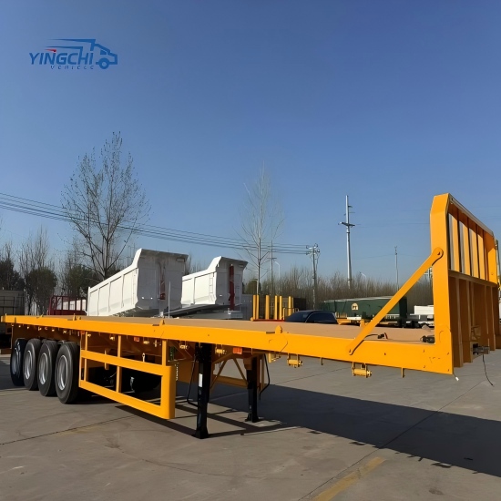 Airbag Suspension 4 Axle Flat Trailer