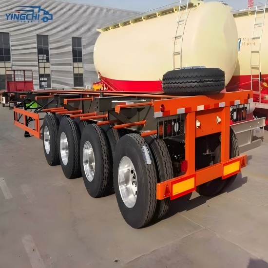 Skeleton Container 4 Axle Trailer